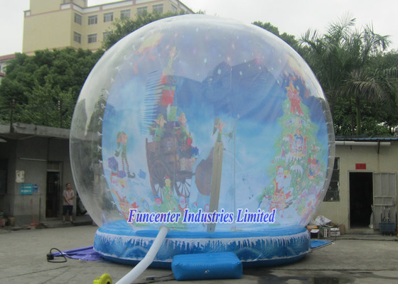 Do globo inflável da neve do contexto do feriado PVC durável para o evento da promoção