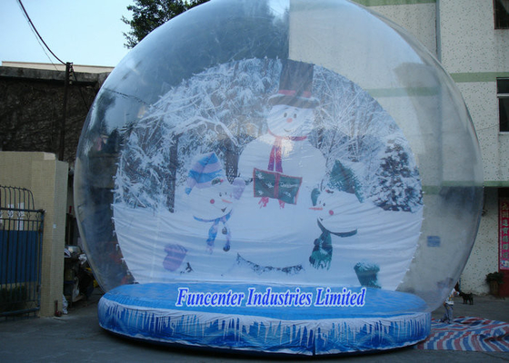 Decoração inflável do Natal do globo da neve, projeto elegante do globo da neve da explosão