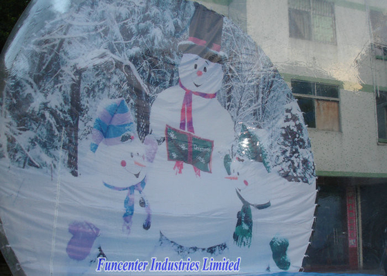 Decoração inflável do Natal do globo da neve, projeto elegante do globo da neve da explosão
