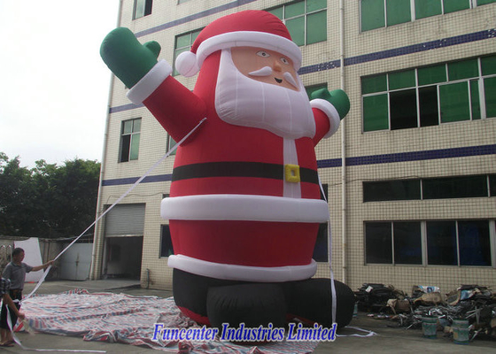PVC Papai Noel inflável revestido, decorações infláveis do Natal à prova de fogo
