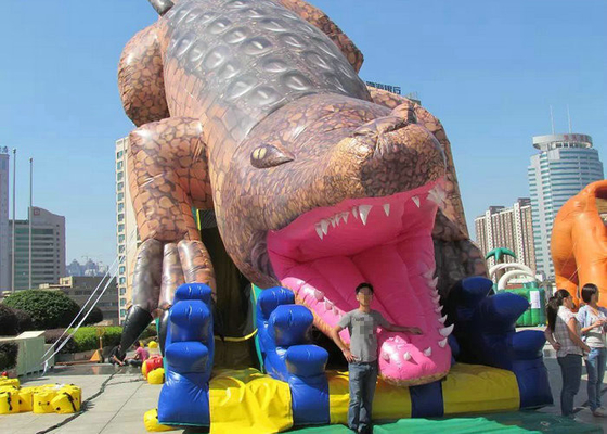 Entrada segura da dimensão inflável gigante do parque de diversões 19mx5.5m para jogar