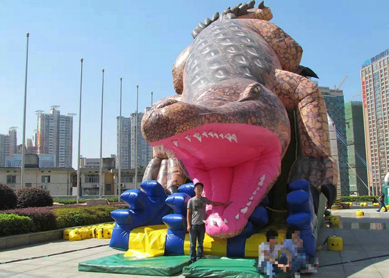 Entrada segura da dimensão inflável gigante do parque de diversões 19mx5.5m para jogar