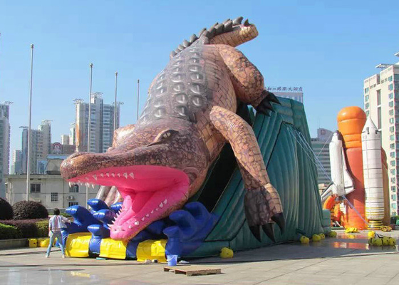 Entrada segura da dimensão inflável gigante do parque de diversões 19mx5.5m para jogar