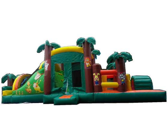 Teste padrão vívido do parque de diversões inflável do ambiente da floresta que imprime IO-001