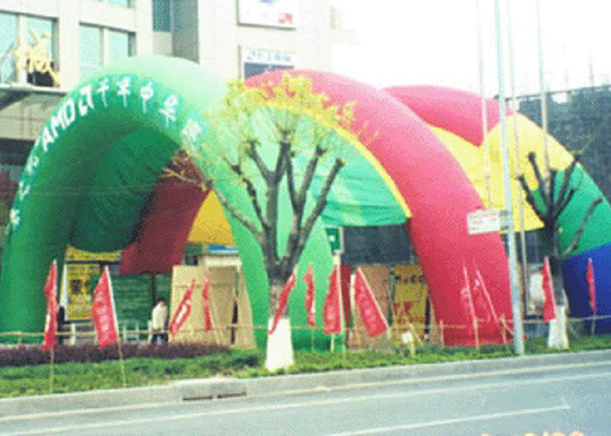 O nylon revestido PVC inflável exterior da barraca da cor vermelha para o negócio anuncia