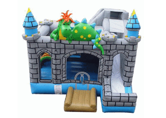 O salto Bouncy do projeto do dinossauro fortifica a vida longa do PVC da espessura de 0.55mm