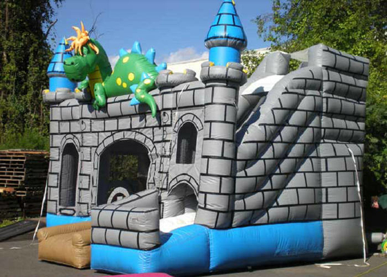 O salto Bouncy do projeto do dinossauro fortifica a vida longa do PVC da espessura de 0.55mm