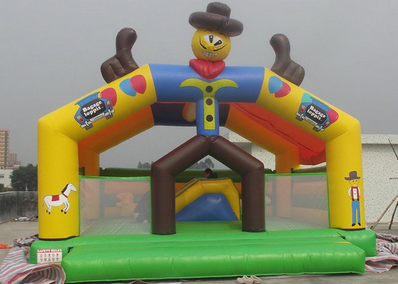 Encerado seguro BC-011 do PVC de Plato do castelo Bouncy inflável dos caráteres do palhaço