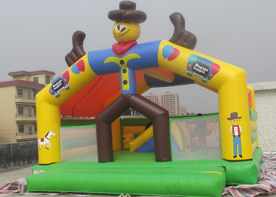 Encerado seguro BC-011 do PVC de Plato do castelo Bouncy inflável dos caráteres do palhaço