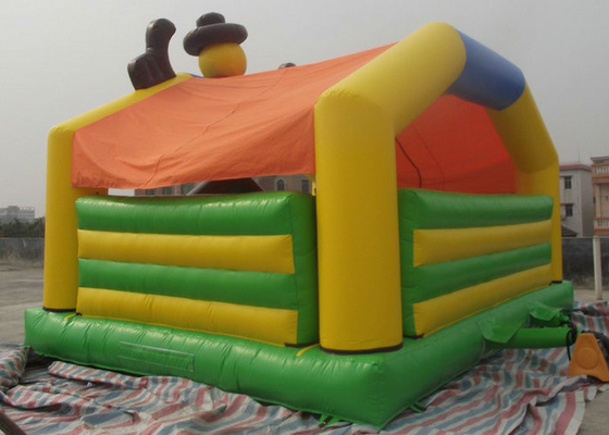 Encerado seguro BC-011 do PVC de Plato do castelo Bouncy inflável dos caráteres do palhaço