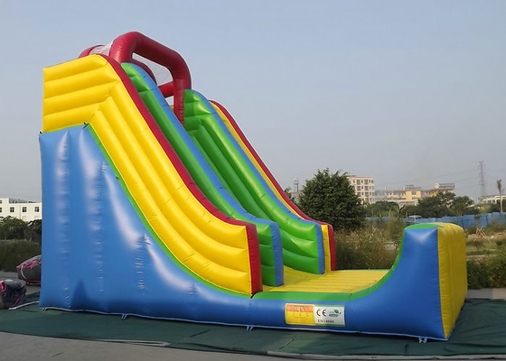 Encerado durável do PVC dos brinquedos exteriores infláveis comerciais para o deslizamento do leão-de-chácara