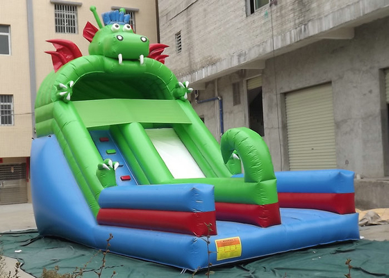Chama inflável comercial da corrediça do projeto do dinossauro - PVC retardador de Plato