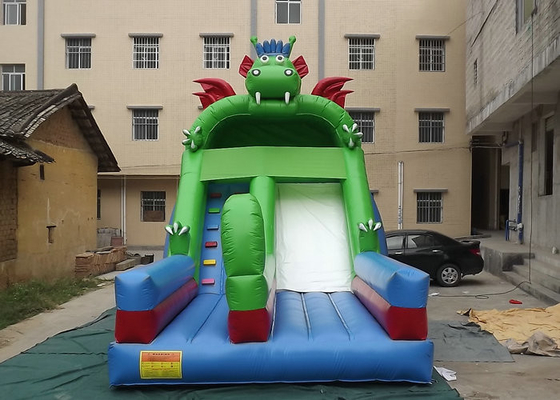Chama inflável comercial da corrediça do projeto do dinossauro - PVC retardador de Plato