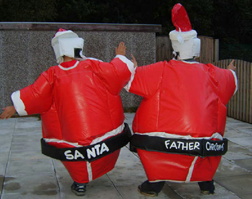 Ternos do Suco de Santa do Natal, terno do Suco da explosão para crianças/jogo Xmas dos adultos