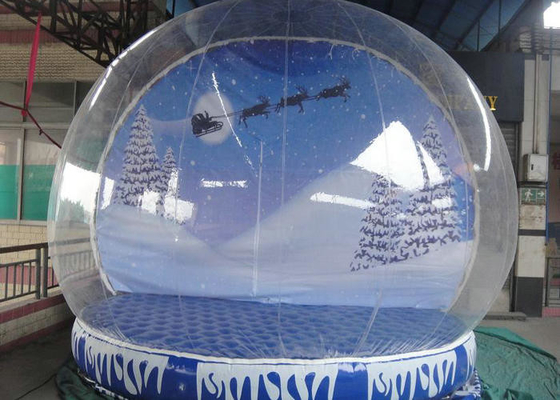 Globo impermeável da neve da explosão do Natal, segurança alta do globo inflável da neve do gramado