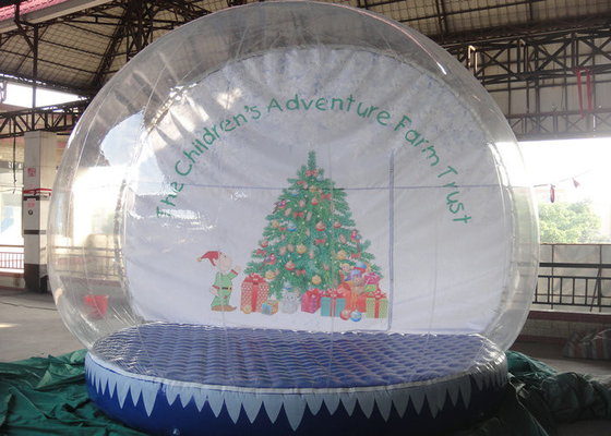 Transparência alta inflável personalizada do globo exterior da neve para a decoração