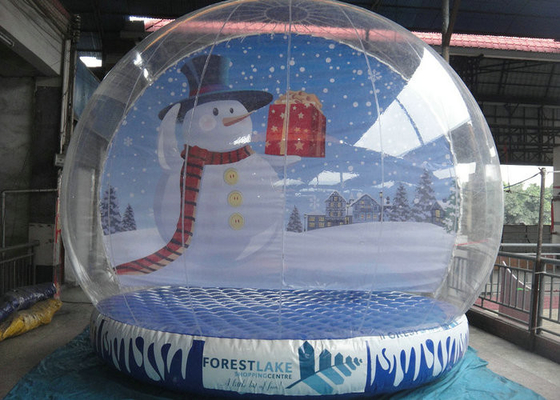 Globo inflável da neve do contexto do Natal diâmetro de 3m - de 5m para a propaganda do feriado