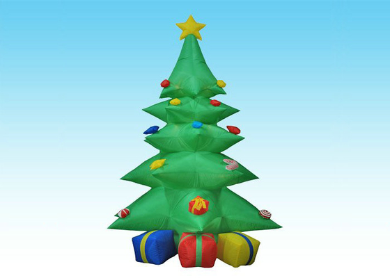 Materiais de nylon revestidos infláveis do PVC da árvore de Natal da promoção da propaganda