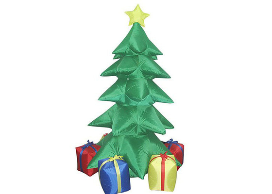 Materiais de nylon revestidos infláveis do PVC da árvore de Natal da promoção da propaganda