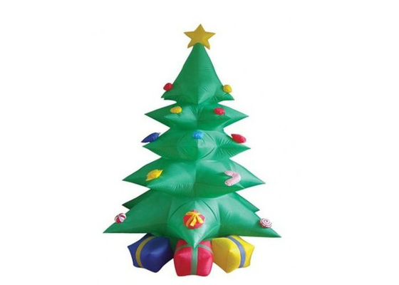 Materiais de nylon revestidos infláveis do PVC da árvore de Natal da promoção da propaganda