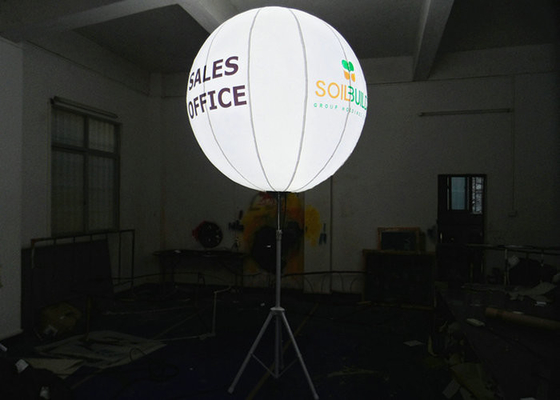 A cor branca ilumina acima balões, diâmetro inflável da decoração 1.5m da iluminação