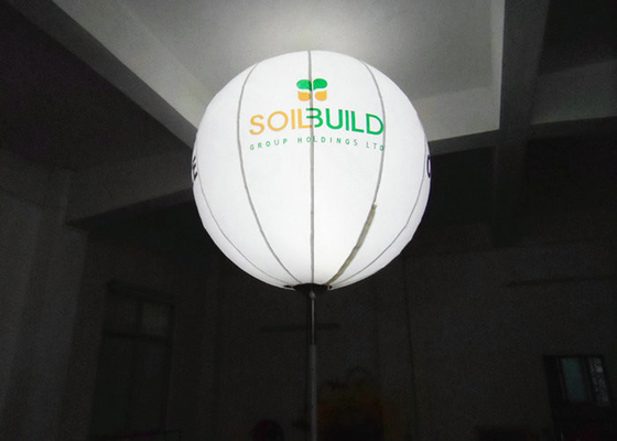 A cor branca ilumina acima balões, diâmetro inflável da decoração 1.5m da iluminação