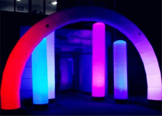 A lâmpada inflável do diodo emissor de luz da coluna de propaganda da noite personalizou o logotipo impressa
