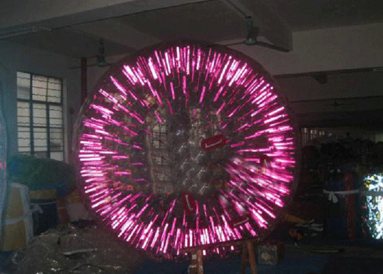 Jogo exterior impermeável iluminado diodo emissor de luz dos esportes do divertimento da bola inflável do hamster