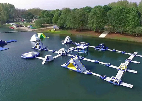 Esportes emocionantes que flutuam o parque da água, materiais infláveis de encerado do PVC do parque do Aqua
