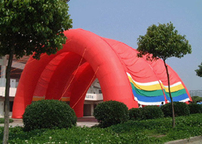 O nylon revestido PVC inflável exterior da barraca da cor vermelha para o negócio anuncia