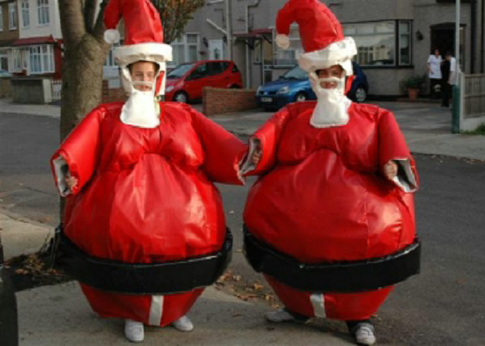 Ternos do Suco de Santa do Natal, terno do Suco da explosão para crianças/jogo Xmas dos adultos