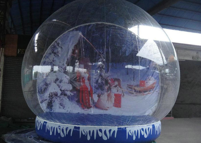 Base inflável dada forma redonda de encerado de Plato do globo da neve para a decoração constante