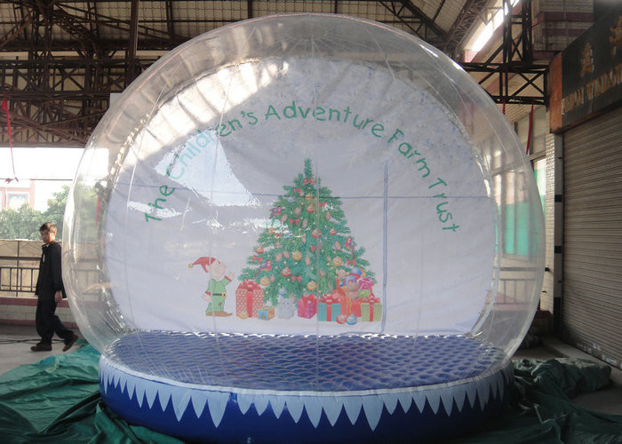 Transparência alta inflável personalizada do globo exterior da neve para a decoração